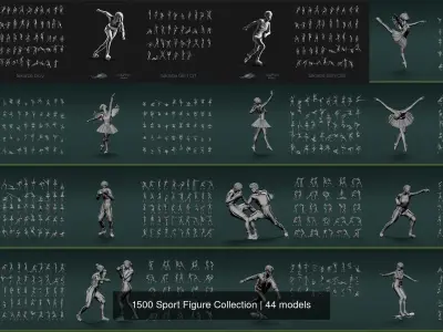 1500 Sport Figure Collection 3D Model Pack
