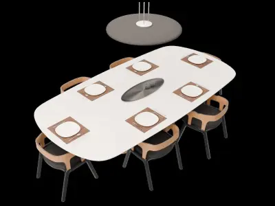 Dining Set  Free 3D model