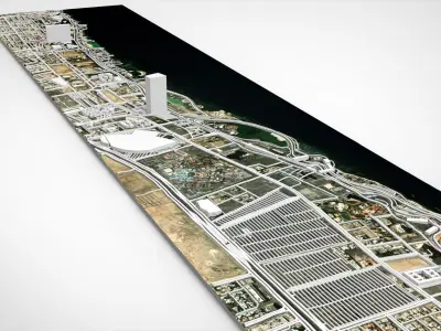 The Jeddah Street Circuit Saudi Arabia 3D model
