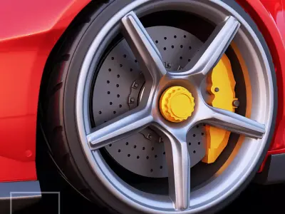 ULtra Light 5 spokes WHEEL SET FRONT AND REAR 3 3D print model