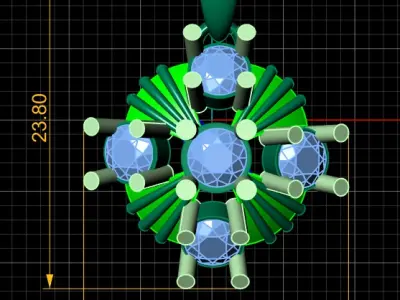 VANDANA GEMS PENDANT 3D PRINTABLE MODEL 3D print model