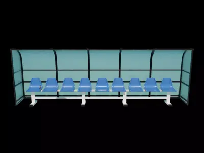 Soccer Bench 3D model