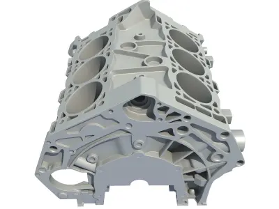 V6 Engine Block 3D model