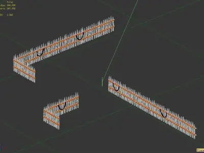 gAME Pei Cheng - Wood Wall 03 3D model