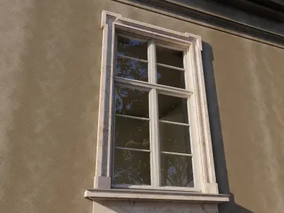 Classic window frame 3D model