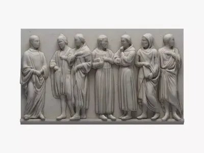 Bas Relief df3 Low-poly 3D model