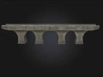 Elevated Stone Structure  Ancient Craftsmanship on a Grand  3D model