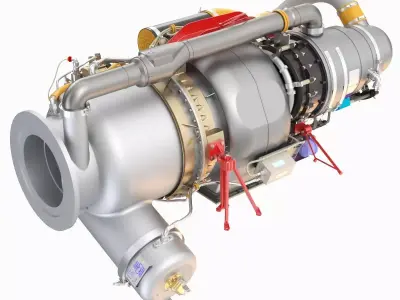 Gas Turbine Engine Garrett GTCP85-98D  3D model