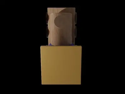 WOODEN TRAIN Free low-poly 3D model