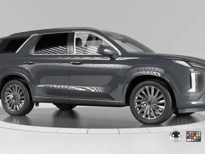Hyundai Palisade 2024 SUV -photoreal-Vray-Redshift-Unreal-lights 3D model