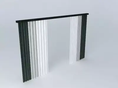 double curtain Free 3D model