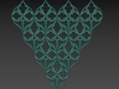 Seamless Gothic pattern 3 3D print model