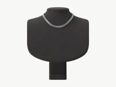 Mannequin Leather for Necklace Jewelry 3D model