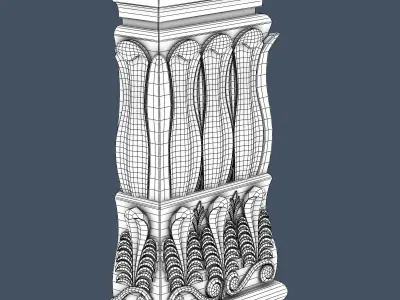Pilaster Capital 3D model 2