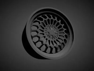 Mtechnica Turbo Rallye scalable and Printable rim 3D print model