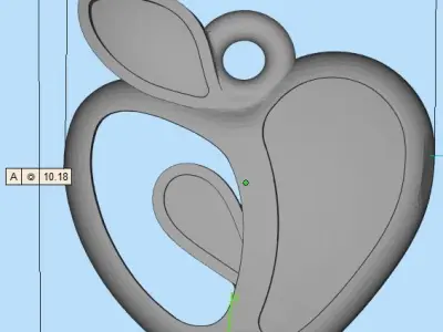 pendant apple 3D print model
