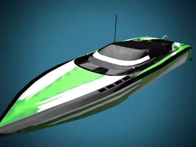 rc Boat  Low-poly 3D model