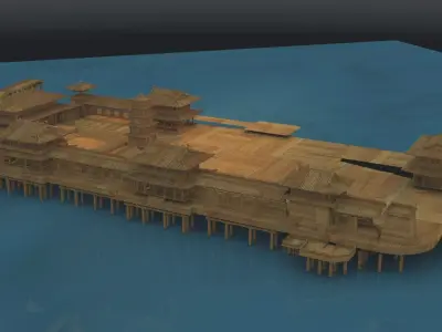 Chinese palace 3D model purchase
