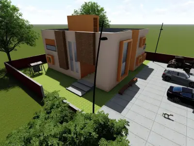 BUNGLOW IN FARM 3D model