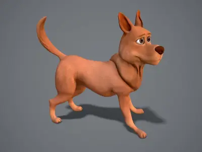 Cartoon Shepard Low-poly 3D model