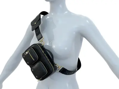 Louis Vuitton Utility Crossbody Bag 3D Model Pack