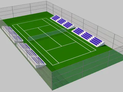 Sports Ground Pack Low-poly 3D model