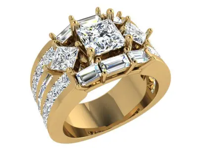 Diamond Band Ring 3912 3D print model