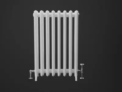 Radiator vertical Low-poly 3D model