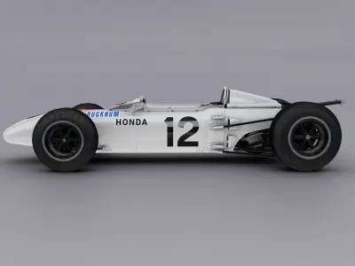 60s Classic Formula 1 Racer 3D model