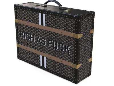Goyard Suitcase Rich As F Low-poly 3D model