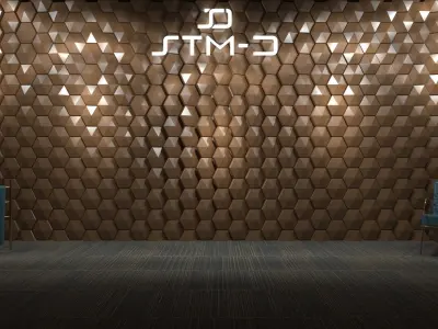 STM-D hexagon wall parametric model 210 Low-poly 3D model