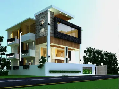 A LUXURY EXTERIOR DESIGN  3D model