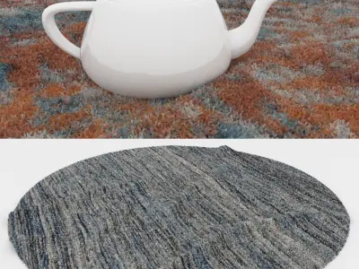 Round Rug Set 100 3D model