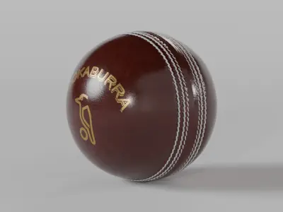 Cricket Ball Leather Red Season Ball world cup ball 3D model