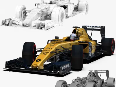 Renault RS16 Low-poly 3D model