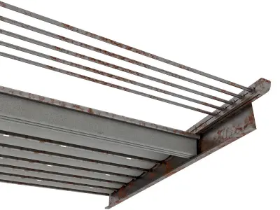 Motorized Pergola 1 worn 1 3D model