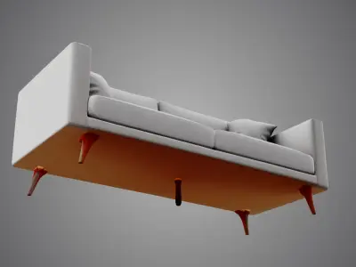 3D Sofa Model 3D model