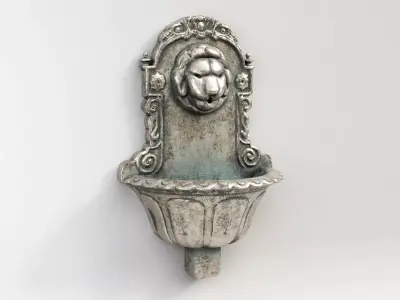 Wall fountain Low-poly 3D model