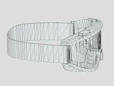 Goggle Glasses Low Poly PBR Realistic Low-poly 3D model