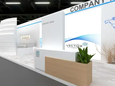 exhibition booth 3D 3D model