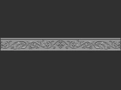 Church decoration marble woden Cornice 3D model