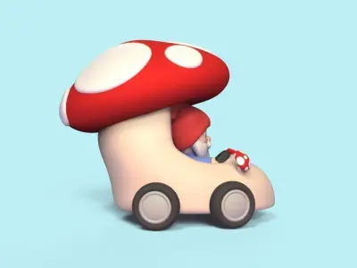Mushroom Car 3D print model