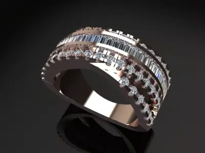 Luxury diamond Ring  3D print model purchase