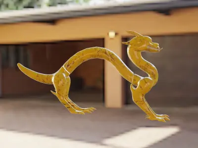 Porcelain dragon Free 3D model