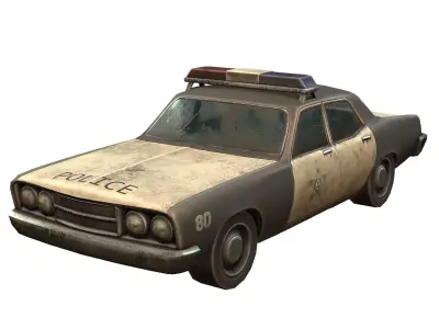 Car Police Low-poly 3D model