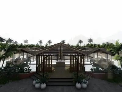 Tropical Bamboo Restaurant  3D model