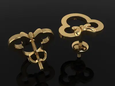 Dainty Mini Mouse Style Earring 3D print model