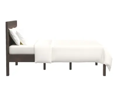 Kelby Wood Queen Bed 3D model