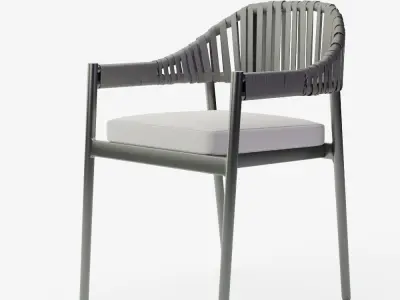 Greer Stackable Rope Chair 3D model