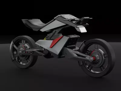 Futuristic Cyber Bike 3D model